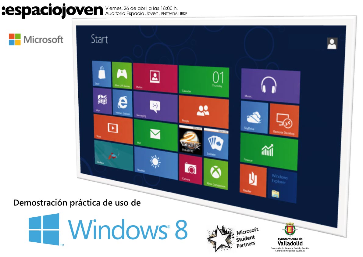 Demostración del nuevo Windows 8 en el Espacio Joven de Valladolid