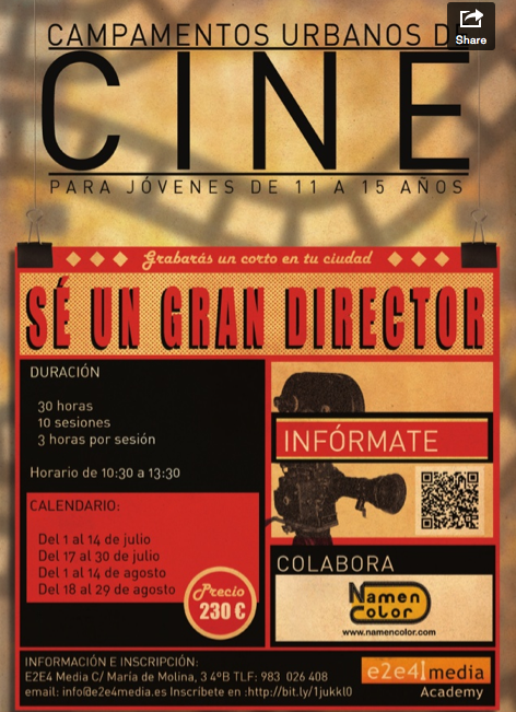 Campamentos urbanos de cine 2014 en Valladolid