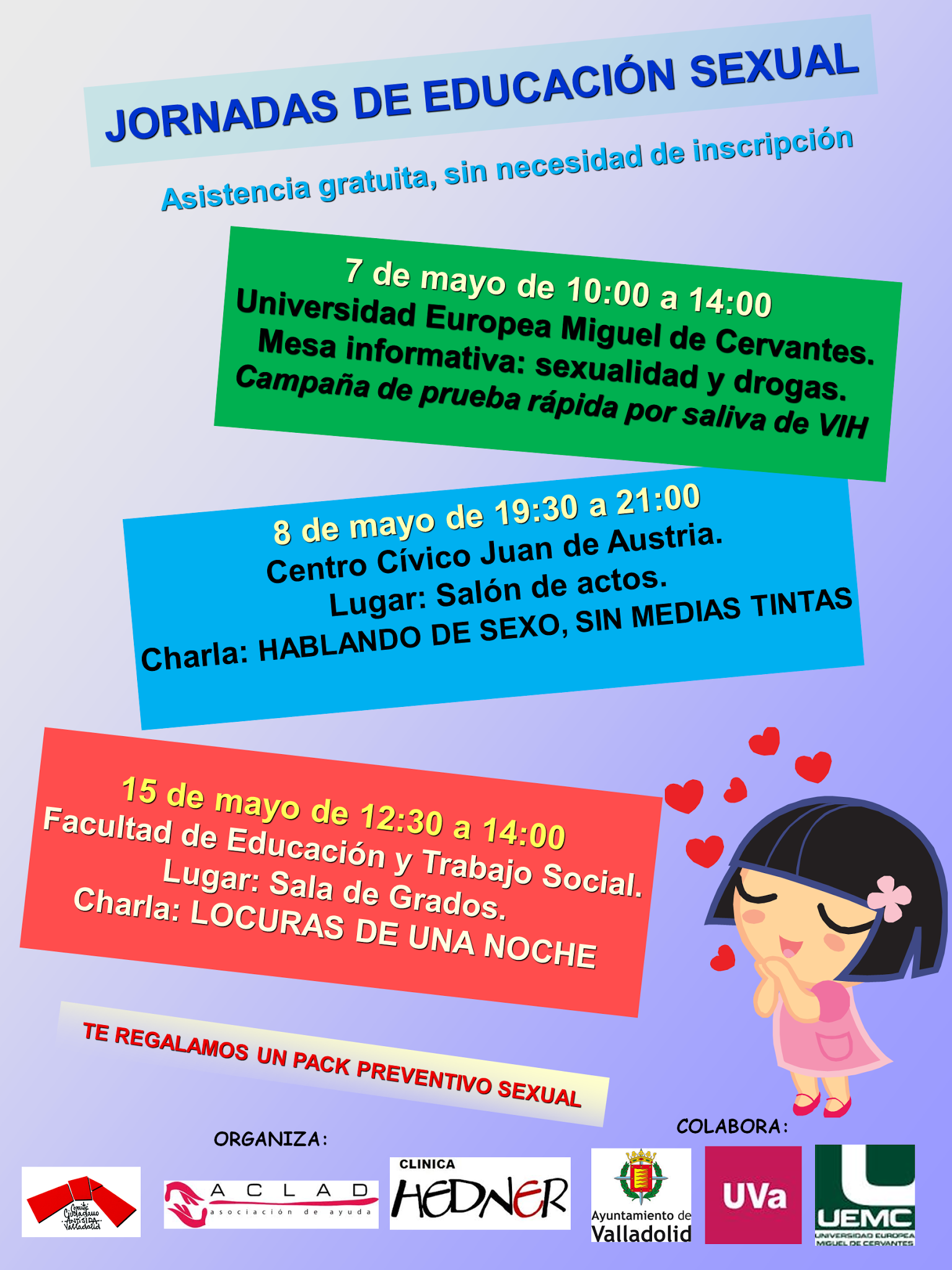 Jornadas de educación sexual del Comité AntiSIDA de Valladolid