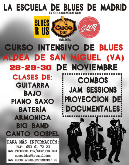 Curso intensivo de Blues Aldea de San Miguel (Valladolid) en el mes de noviembre