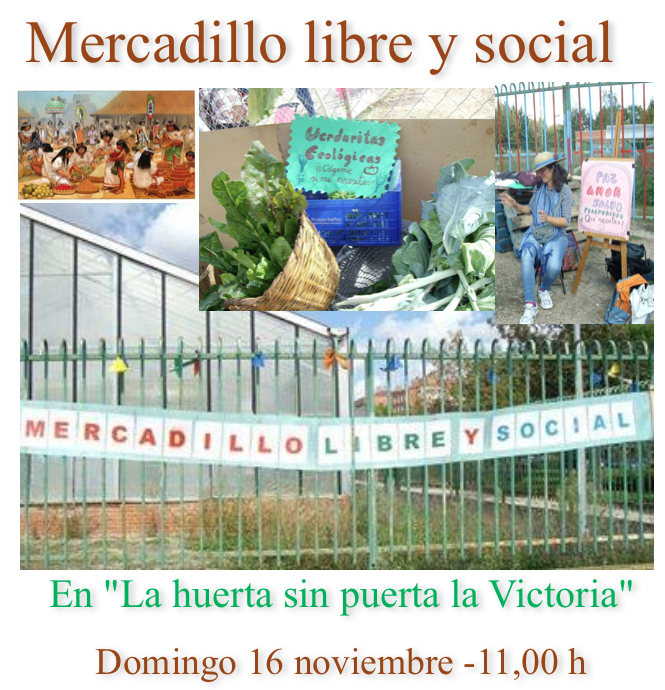 Mercadillo Libre y Social en La Victoria el domingo 16 de noviembre.