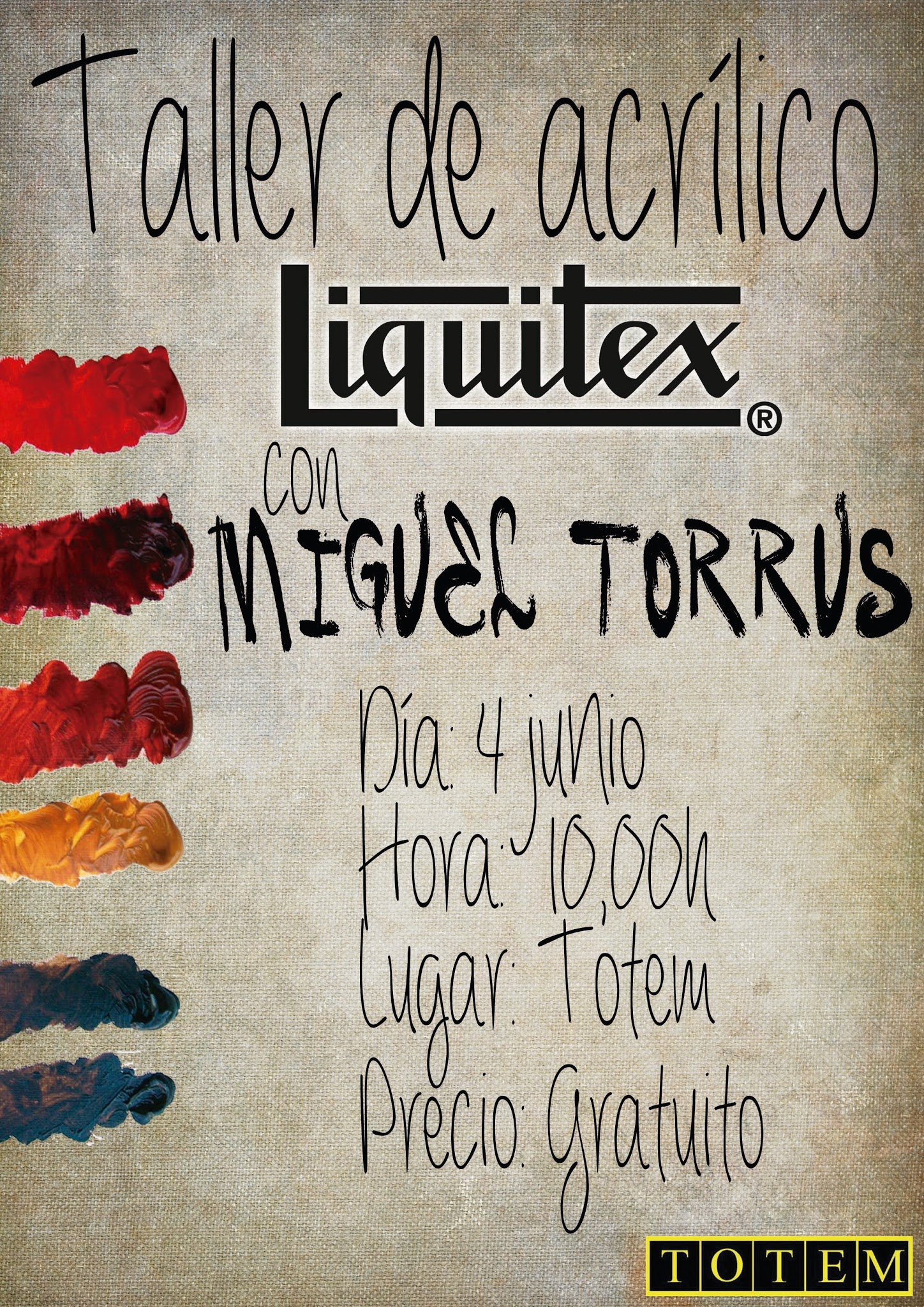 Taller de Acrílico Liquitex impartido por Miguel Torrus