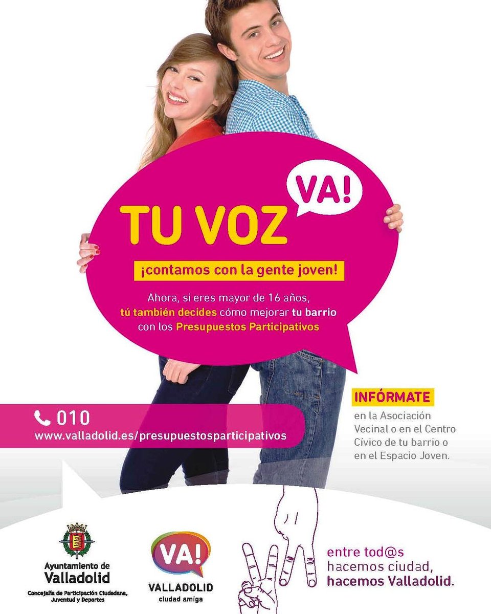 Llega la fase de votación de los Presupuestos Participativos del Ayuntamiento de Valladolid