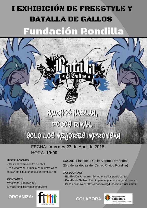 Fundación Rondilla organiza la I Exhibición de Freestyle y Batalla de Gallos