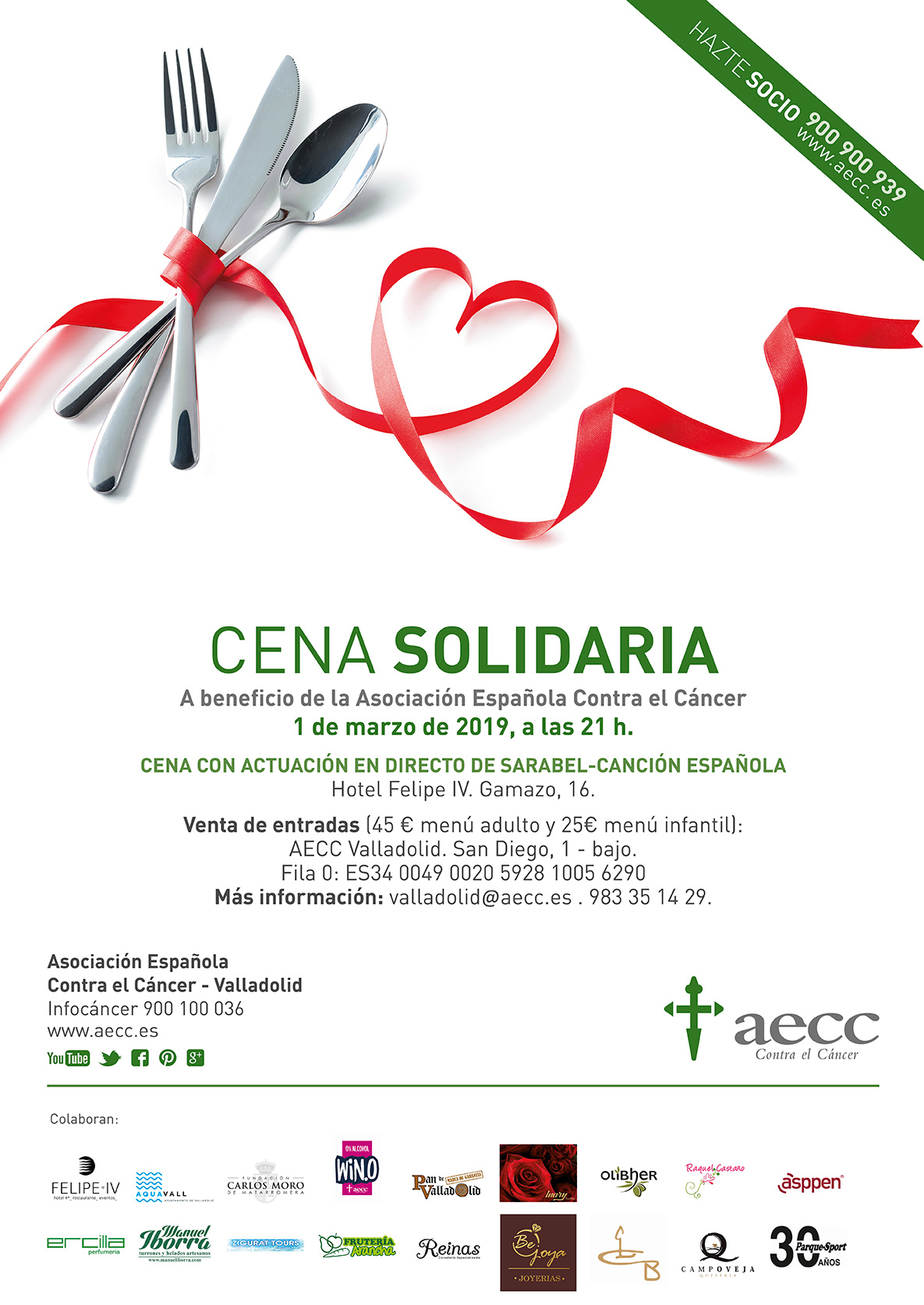 Cena Solidaria 2019 de la Asociación Española Contra el Cáncer