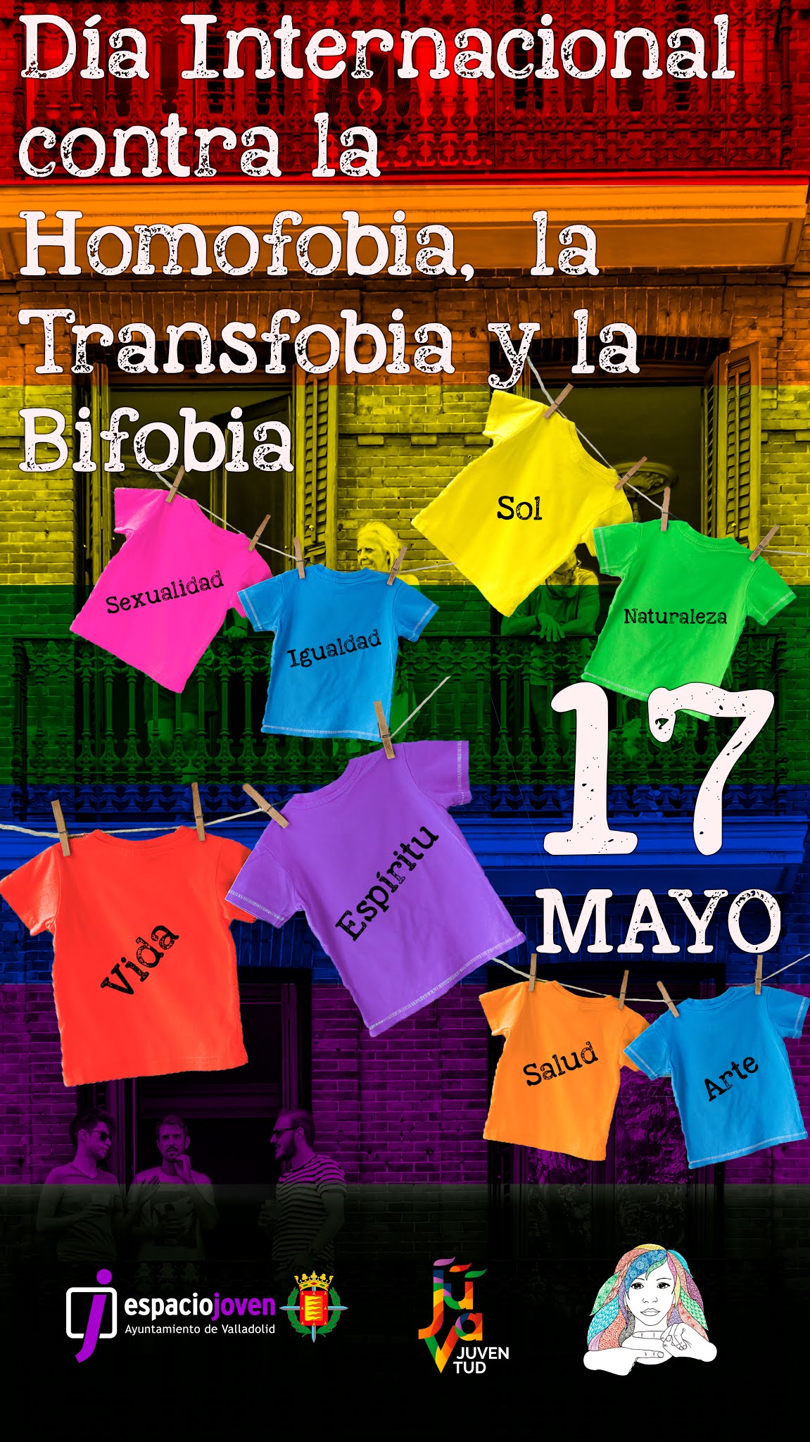 17 de Mayo. Día Internacional Contra la Homofobia, Transfobia y Bifobia.