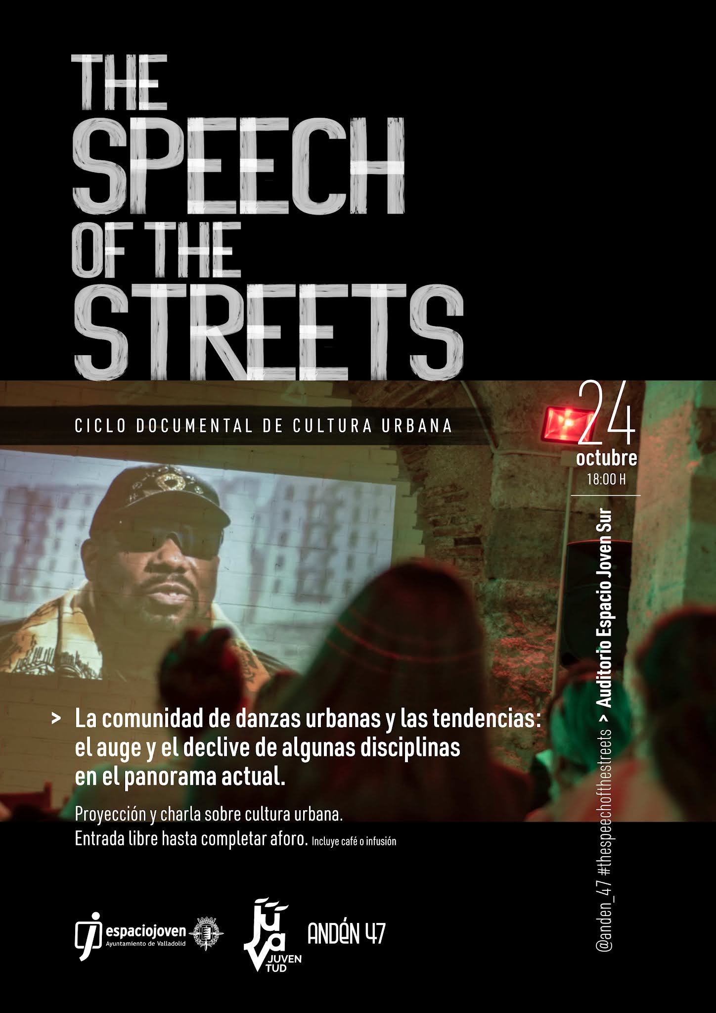 El ciclo de documentales "The Speech of the Streets" regresa este domingo 24 al Espacio Joven Sur Valladolid
