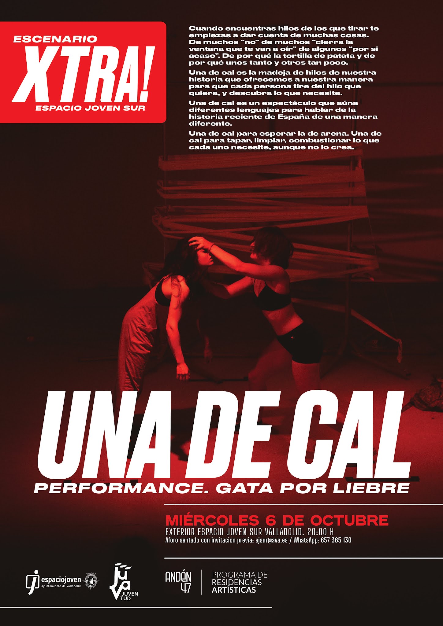 Performance "Una de Cal" a cargo de la compañía GATA POR LIEBRE. 06.10.2021
