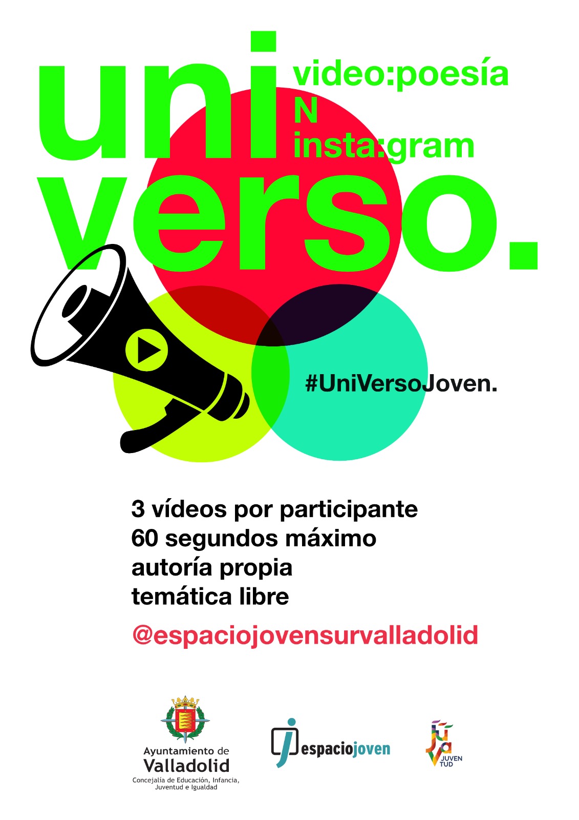 I concurso de videopoesía en Instagram "UniVerso Joven". Del 9 de noviembre al 31 de diciembre de 2021