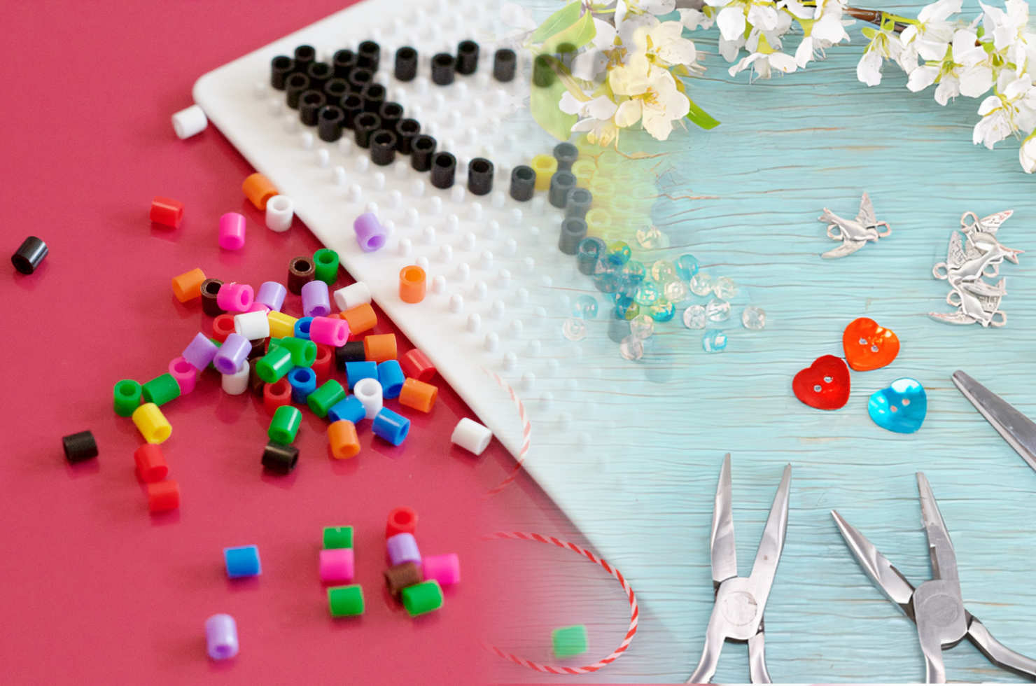taller de macrame y hama beads