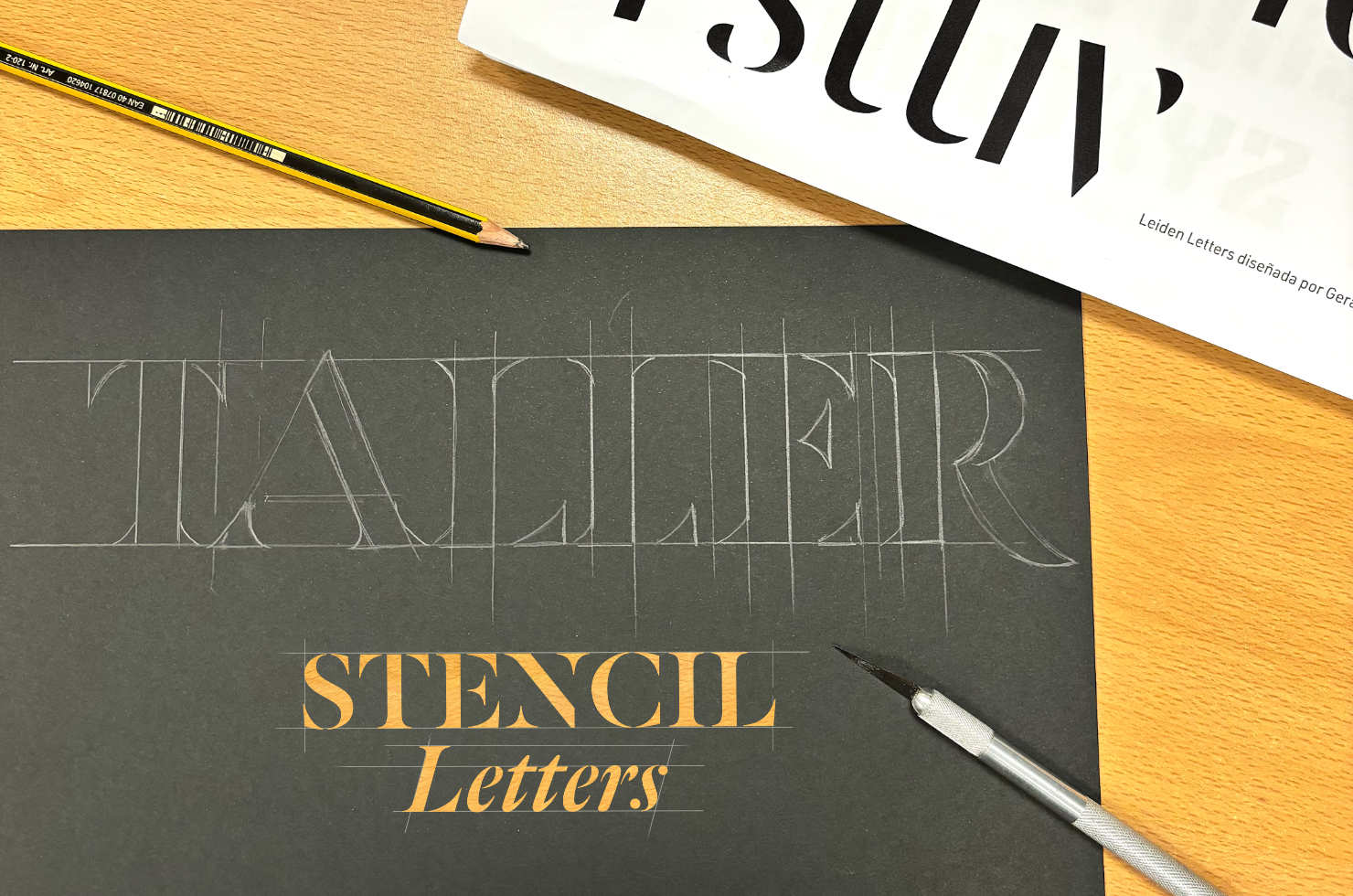 Stencil Letters: taller de diseño de letras con plantilla en el Espacio Joven Sur